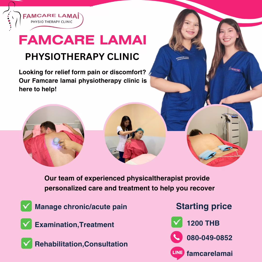 Physiotherapy in Koh Samui - illustrated pain symptoms
